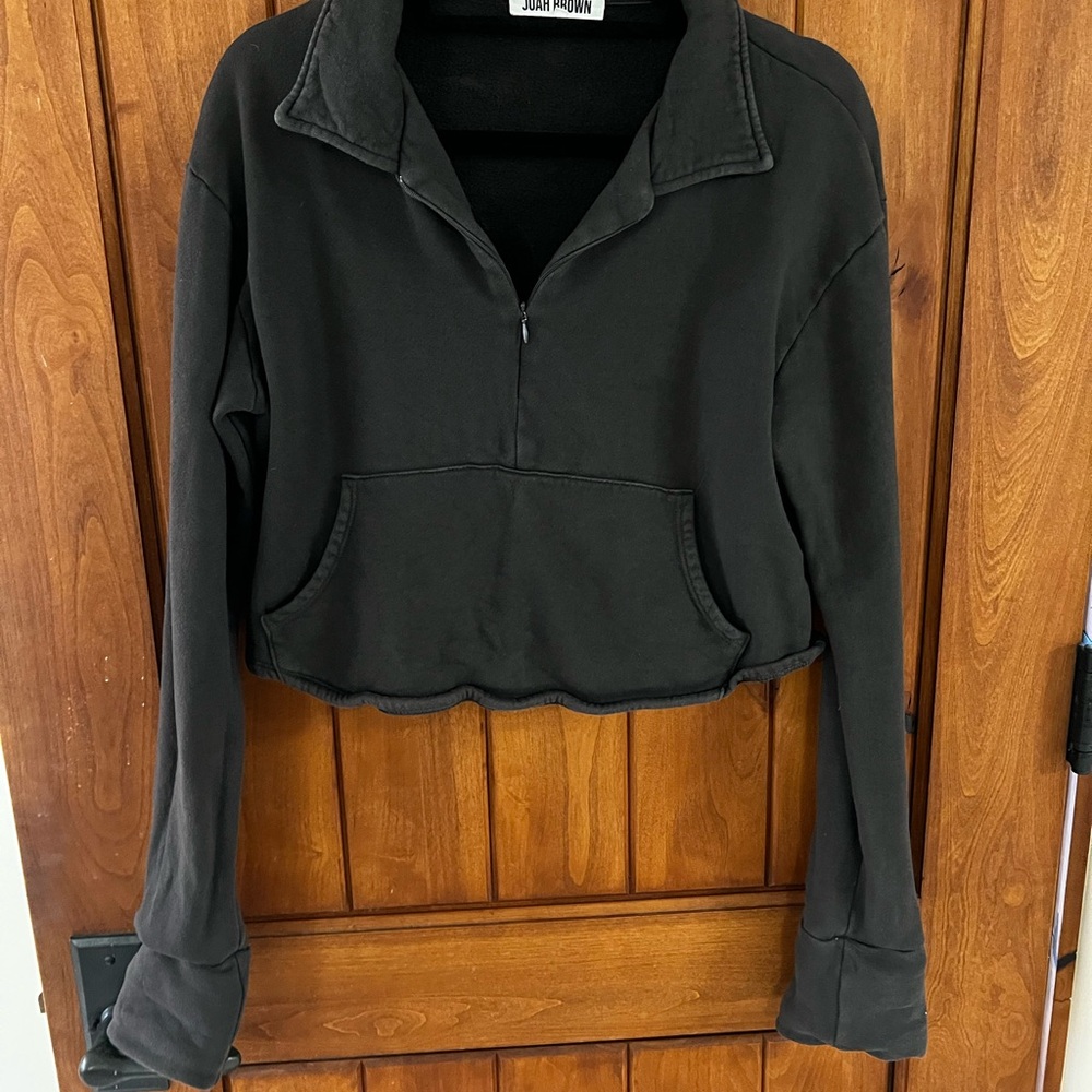 Joah Brown Charcoal Aspen Half -Zip Sweatshirt